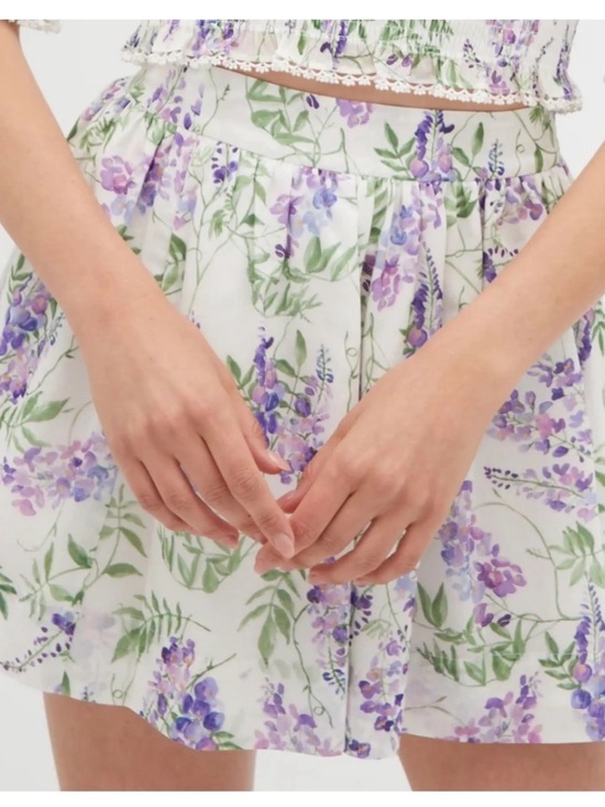 Hill House Dresses & Skirts - Hill House Benson Skirt Floral Lavender Print Mini Skirt